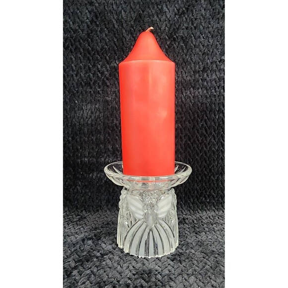 Vintage Gorham Crystal Angels of Peace Candle Holder Set - 3 pc set - 1990s - Picture 7 of 16